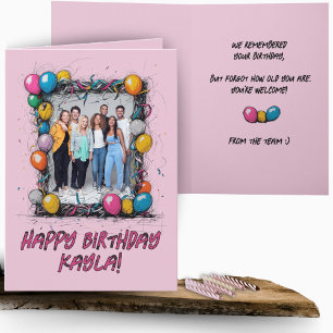 Equipe do Grupo de Cartão de Aniversário Personali