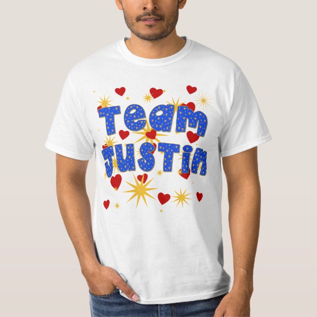 EQUIPE JUSTIN! T-shirt para miúdos e adultos (Frente)