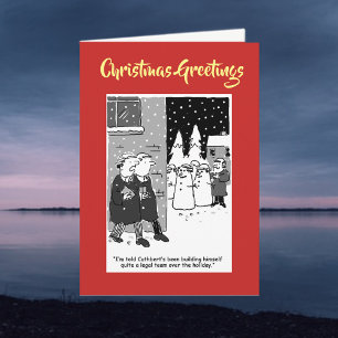 Equipe Legal de Snowmen com Cartão de Natal de Cód