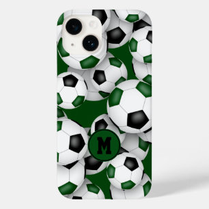 Equipe negra verde colorido bola de futebol divers