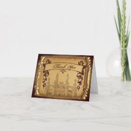 Era Uma Vez Cartão de Agradecimento de Casamento