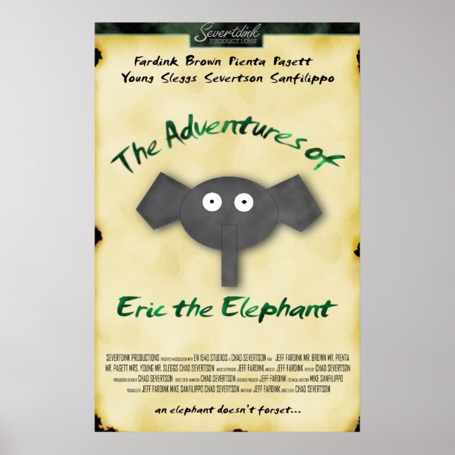 Eric The Elephant Movie Poster (Frente)
