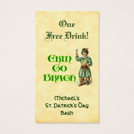 Erin Go Braugh Ingresso Personalizado do Dia de Sã