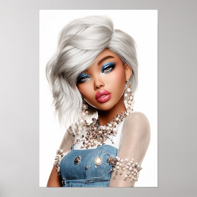 Eris Monei Editorial Beauty Portrait Poster (Frente)