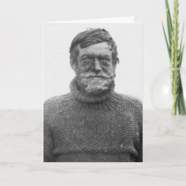 Ernest Shackleton no cartão antárctico com