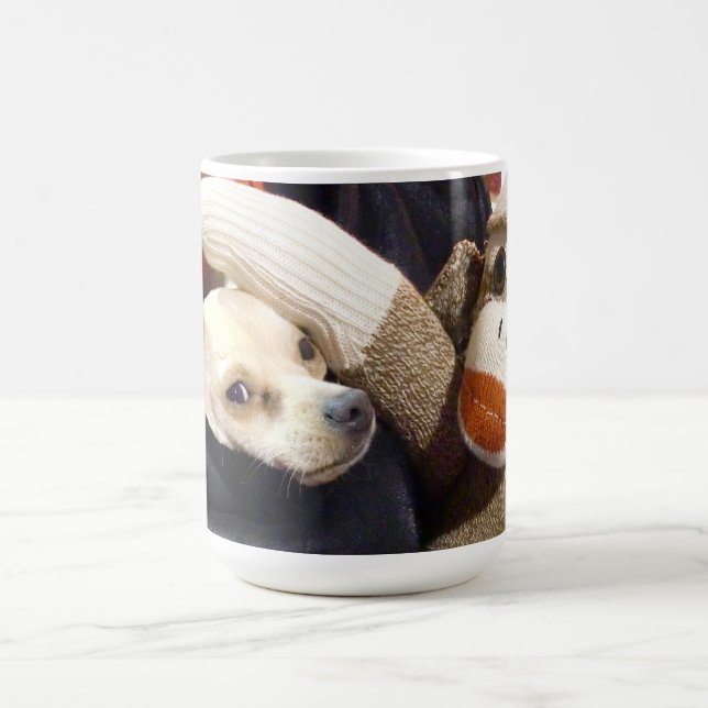 Ernie a caneca do macaco e da chihuahua da peúga (Centro)