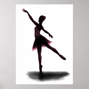 "Errando se aprende" poster da bailarina - rosa