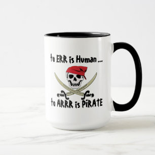 Errar é humano caneca alegre do pirata de Roger