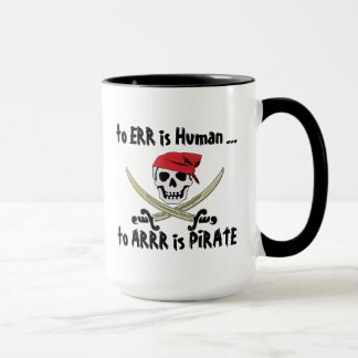 Errar é humano caneca alegre do pirata de Roger