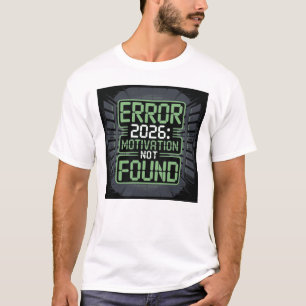 Erro 2026 Motivação Não Encontrada Camiseta Divert