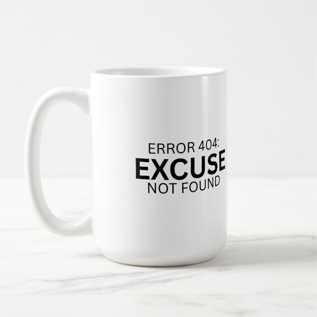 Erro 404: Desculpa Não Encontrada Caneca de Café G (Esquerda)