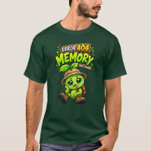 Erro 404 Memória Não Encontrada Camiseta Divertida