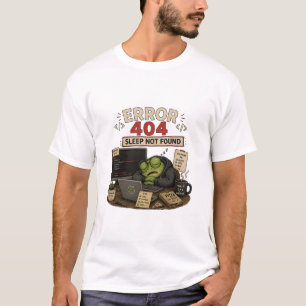 Erro 404 Sono Não Encontrado Camiseta Divertida de