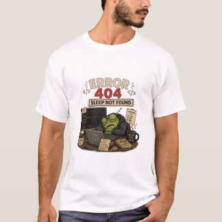 Erro 404 Sono Não Encontrado Camiseta Divertida de
