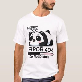 Erro Bonito 404 Panda T-Shirt Engraçado Bateria Ba