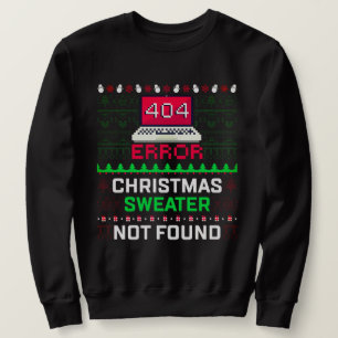 Erro de computador 404 Suéter de Natal Feio