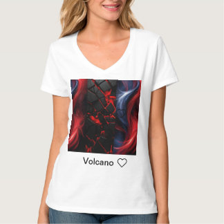 Erupção da T-shirt gráfica do vulcão