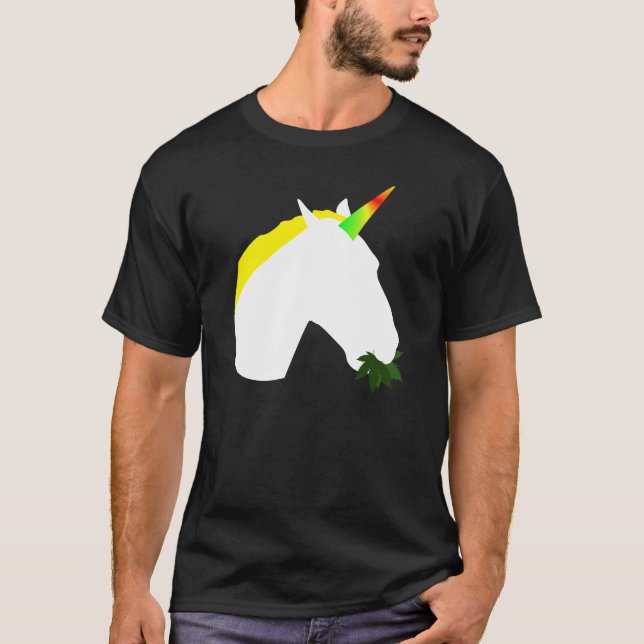 Erva daninha que come o t-shirt do unicórnio (Frente)