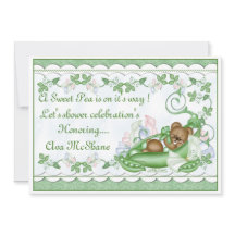 Ervilha doce do convite feito sob encomenda em um