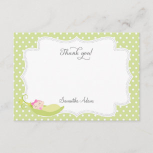 Ervilha em uns cartões de agradecimentos do vagem