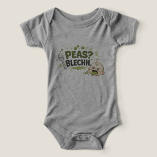 Ervilhas? Blechh. Camiseta de Bebê Mal-Humorado na