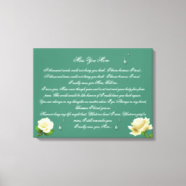 Esa Saudades Mãe Impressão em Tela 24x16