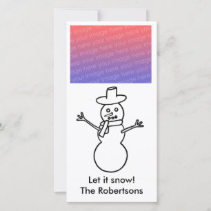 Esboço de boneco de neve, Deixe nevar, Cartões de