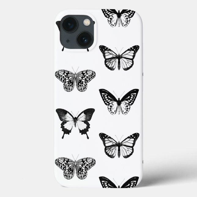 Esboço de borboleta, branco e preto (Verso)
