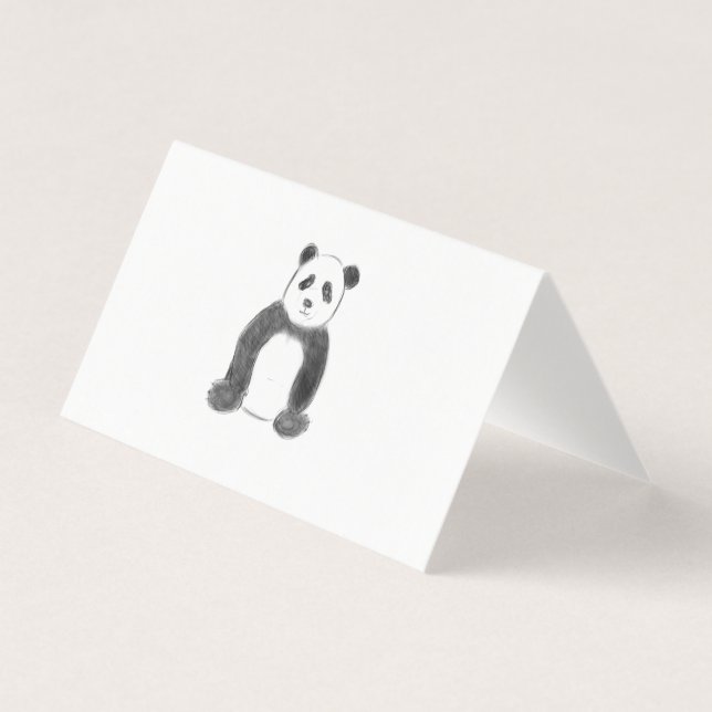 Esboço preto e branco do panda (Frente)