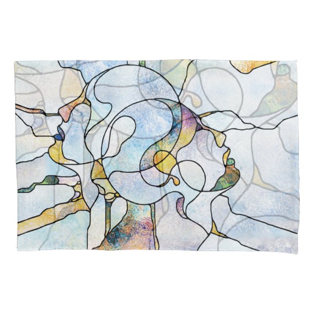 Escadas do arco-íris, unidade de vidro manchada (Frente)