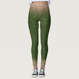 Escala de Sereia mistura cintura Leggings Kelp flo
