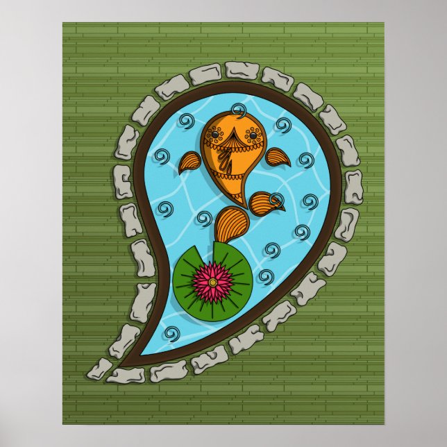 Escala o Poster de Peixe Goldfish (Frente)