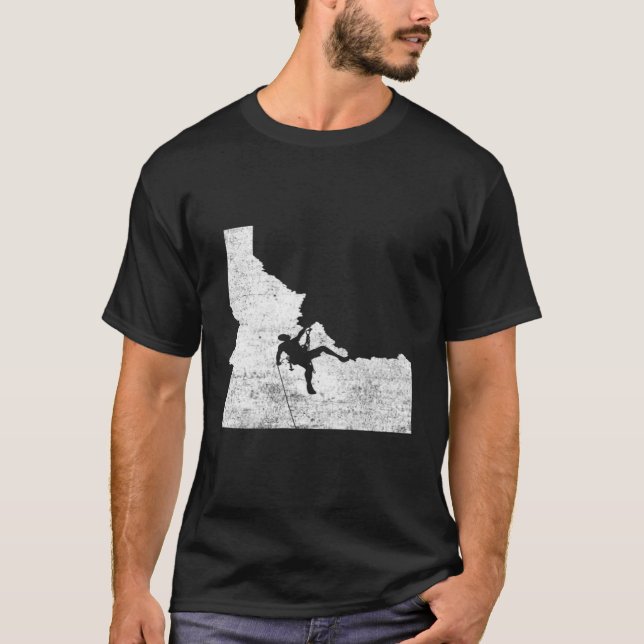 Escalada de Rochas - Camisa Subindo de Rocha Idaho (Frente)