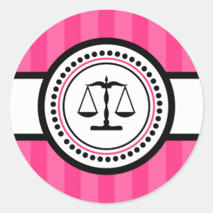 Escalas da etiqueta das listras de justiça (rosa