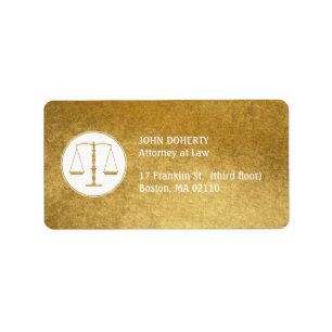 Escalas da etiqueta Dourado da lei de justiça
