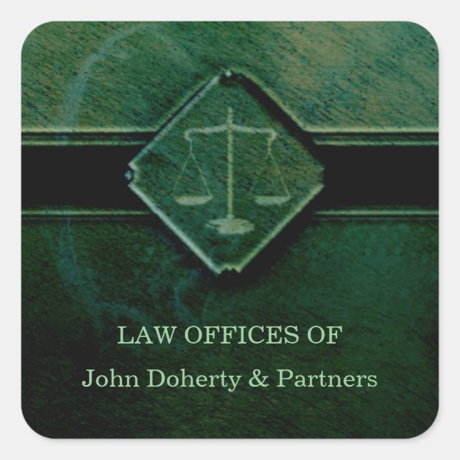 Escalas de Justiça - Adesivo Quadrado (Frente)