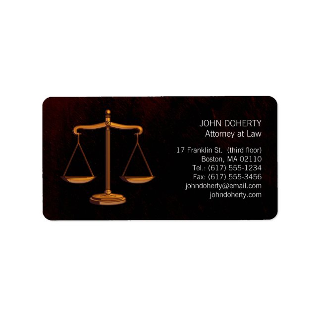 Escalas de Justiça - Etiqueta (Frente)