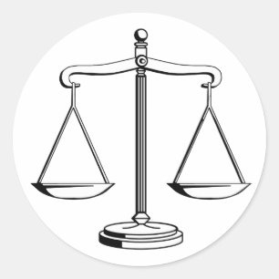 Escalas de justiça - etiqueta da lei