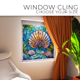 Escamudo tropical Arte de vidro retida