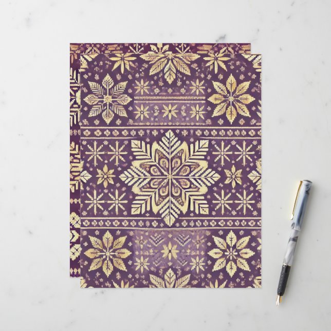 Escândalo de inverno roxo e Dourado (Frente/Verso In Situ)