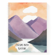 Escape Para O Diário De Marca De Aquarela Da Natur
