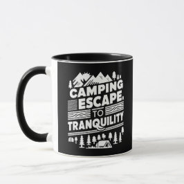Escape para tranquilidade, caneca preta