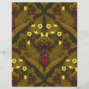 Escaravelho e samambaias