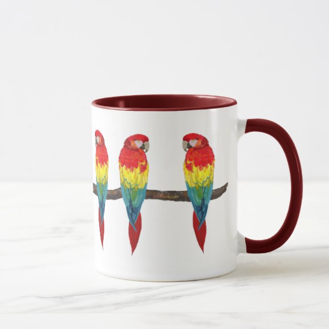Escarlate da caneca do Macaw (Direita)