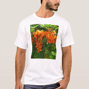 Escarlate do t-shirt das glicínias (punicea) de