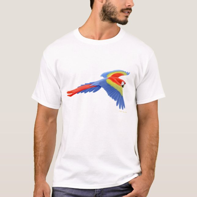 Escarlate do t-shirt do Macaw (Frente)