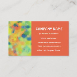 Escarlate, laranja, verde, Cartão de visita azul r