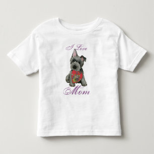 Escócia Terrier Heart Mãe Toddler T-shirt