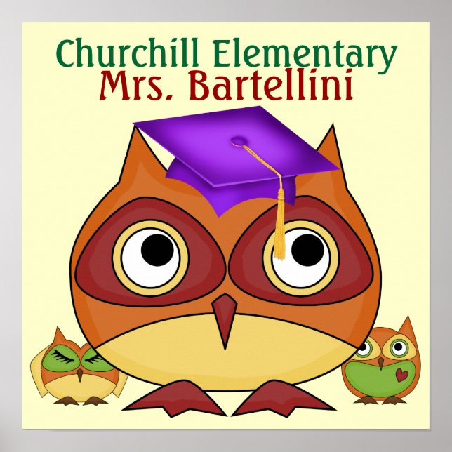 Escola / Professora / Poster de sala de aula - SRF (Frente)