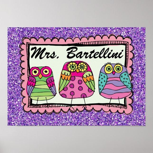 Escola / Professora / Poster de sala de aula - SRF (Frente)